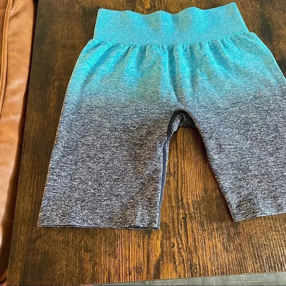 Running Girl ombre blue biker shorts - Picture 3 of 16